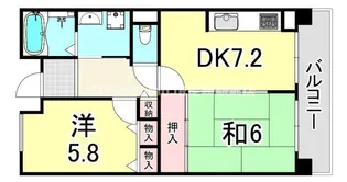 URパークタウン西武庫 7号棟【4階】の間取り