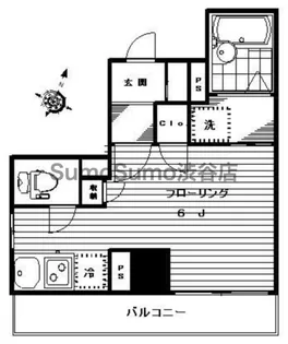 リバーヴィレッジ若林【6階】の間取り
