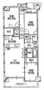 プラウド桜新町【2階】の間取り