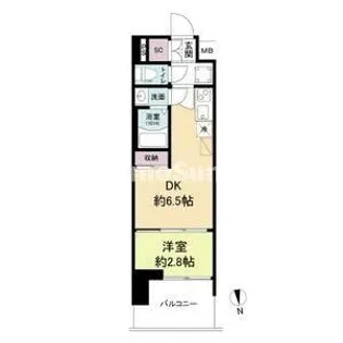 セレニテ難波グランデノール【14階】の間取り