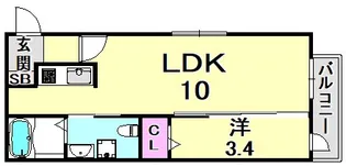 ブランコート西宮北口【1階】の間取り