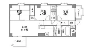 ゼフィール芦屋【3階】の間取り