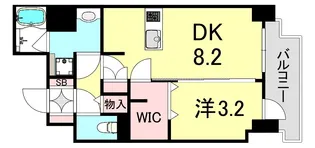 エステムコート神戸元町Ⅱザ・サロン【12階】の間取り
