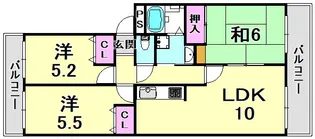 ソレーユ西宮【1階】の間取り