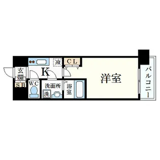 エスリード神戸三宮ノースゲート【6階】の間取り
