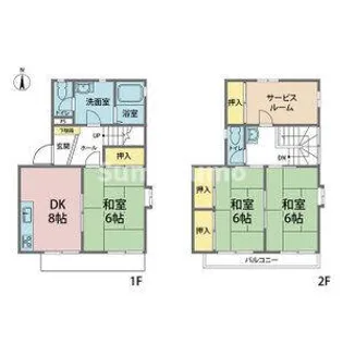 フレグランス北園田【1階】の間取り