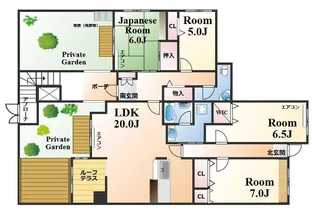 ジークレフ高羽2番館【1階】の間取り