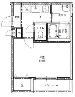 フジパレス西宮北口VI番館【1階】の間取り