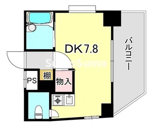 サンライズ長田【6階】の間取り