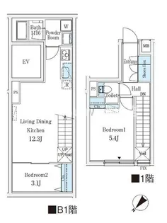 CREATIF学芸大学【1階】の間取り