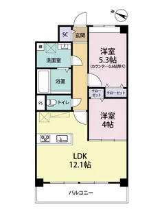 エルグランド博多【7階】の間取り