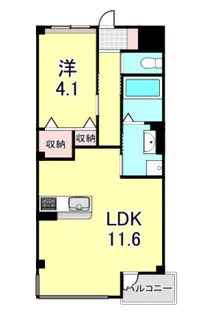 コスモスガーデン【4階】の間取り