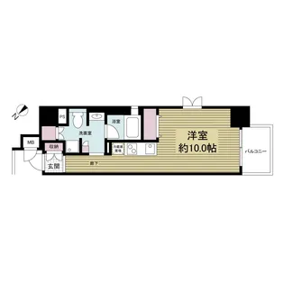 レジディア神戸磯上【9階】の間取り