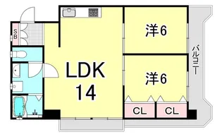 クレスト甲子園【3階】の間取り