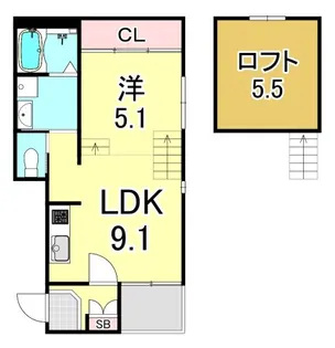 Chocolate西宮【1階】の間取り