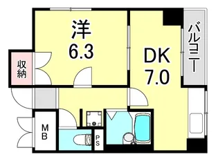 ハーバーウエスト神戸【5階】の間取り
