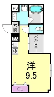 フレアコート北浜【6階】の間取り