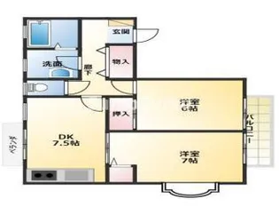 ピポットハイムA【1階】の間取り