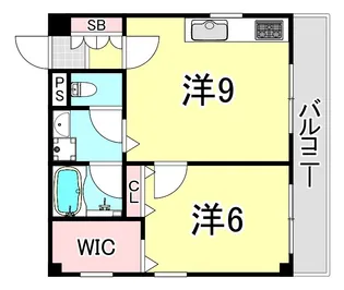 ウィステリア苦楽園【2階】の間取り
