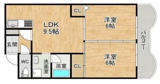 ロイヤルハイツ新北野Ⅱ【4階】の間取り
