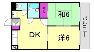 カサベージュ愛宕山EAST【1階】の間取り