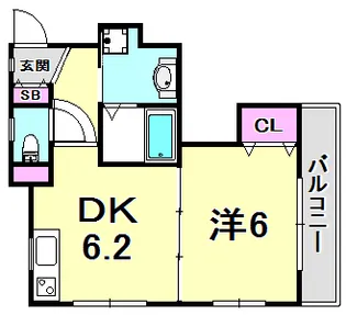 ガーデンズウエスト青樹【2階】の間取り