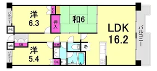 ハイツ甲四公園【1階】の間取り