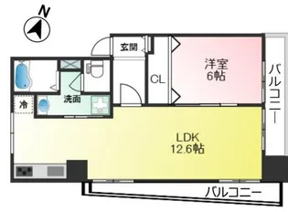 サンシャトー三宮【2階】の間取り
