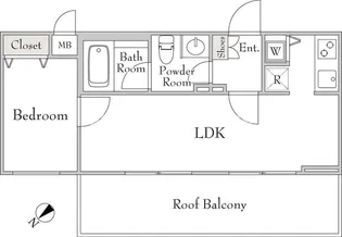 ミリアレジデンス桜新町【4階】の間取り