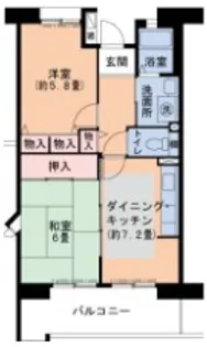 URパークタウン西武庫 5号棟【6階】の間取り