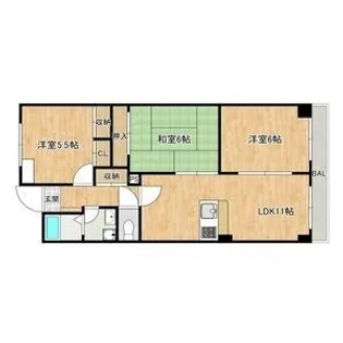 ヴェルドミールカミロク【3階】の間取り