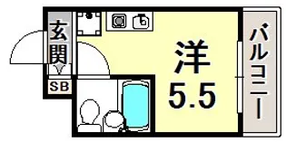 ラ・レジダンス・ド・エリール【8階】の間取り