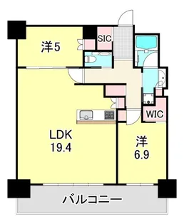 ベイシティタワーズ神戸WEST【604号室】の間取り