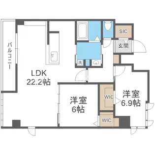 FMTレジデンス博多【9階】の間取り