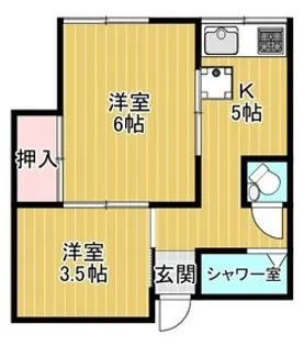 中尾マンション【2階】の間取り