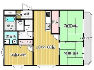 ベルレーブ本山【3階】の間取り