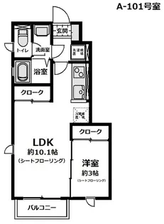 TRINITY DUO塚口Ⅰ【1階】の間取り