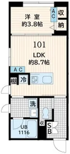 Fulla恵比寿【1階】の間取り