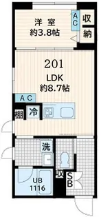 Fulla恵比寿【1階】の間取り