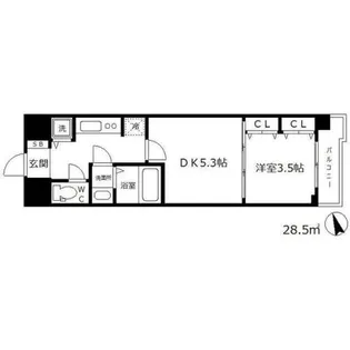 LAV神戸三宮【6階】の間取り