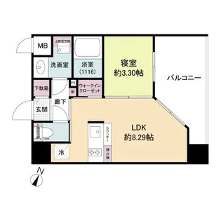 Live Flat六甲桜口【7階】の間取り