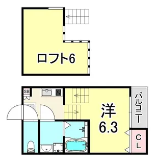 アールグレイス塚本【2階】の間取り