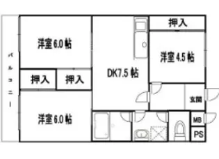 大産清水ビル【2階】の間取り