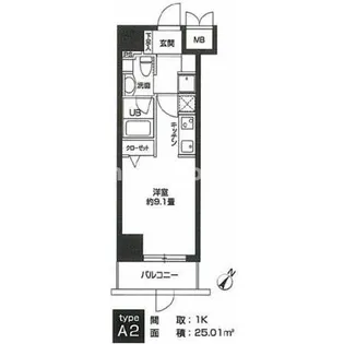 カスタリア用賀【1階】の間取り