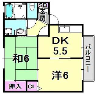 ステラ中須佐【2階】の間取り