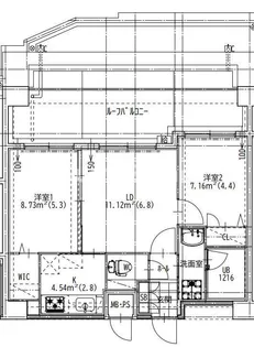QUINTET MINAMI FUKUOKA【7階】の間取り