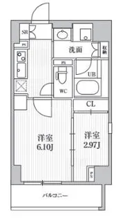 シーズンフラッツ靭本町【8階】の間取り