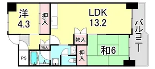 UR武庫川 21号棟【7階】の間取り