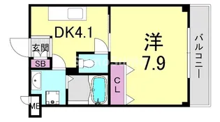 ノエル新町【3階】の間取り
