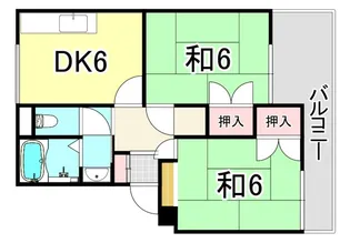 エル南武庫之荘【2階】の間取り
